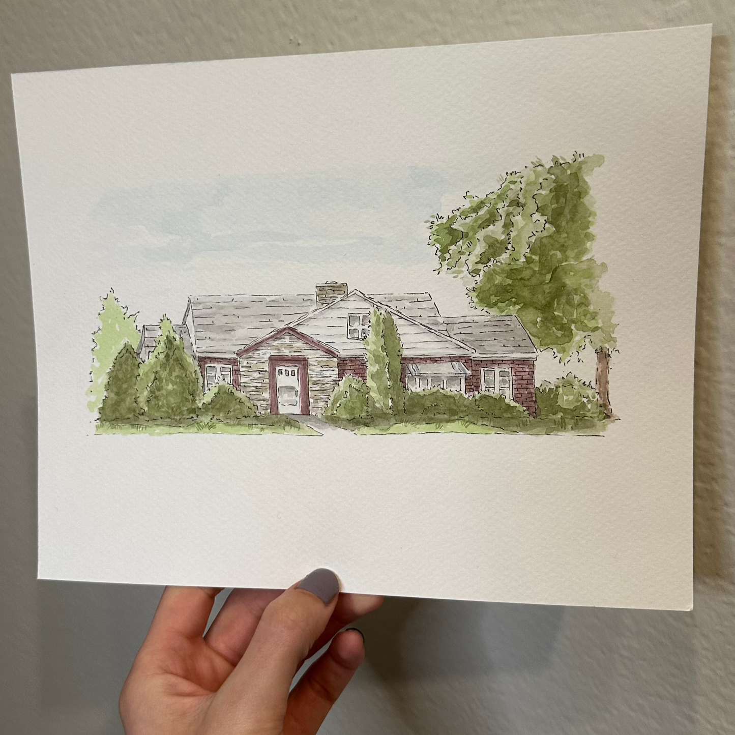 Custom Watercolor House Portrait